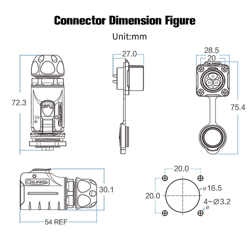 3 Pin Connector, Waterproof Connectors, Aviation Connector for Industrial, Power, Car, and Other Indoor/Outdoor Electrical Connection (2Pcs, Solder, Metal+Plastic) 3 PIN,2PCS