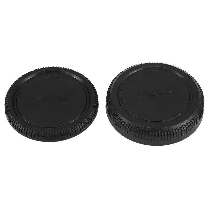 Haoge Camera Body Cap and Rear Lens Cap Cover Kit for Fujifilm G GF GFX Mount Camera Lens Such as GFX 50S 50R 100 for Fujifilm G Mount