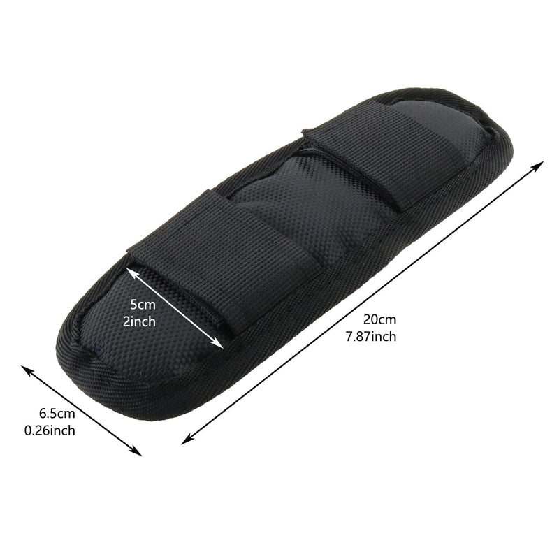 LUORNG Shoulder Strap Pad Black Removable Luggage Bags Shoulder Strap Pads Fastener Cushions for Bag Backpack Satchel