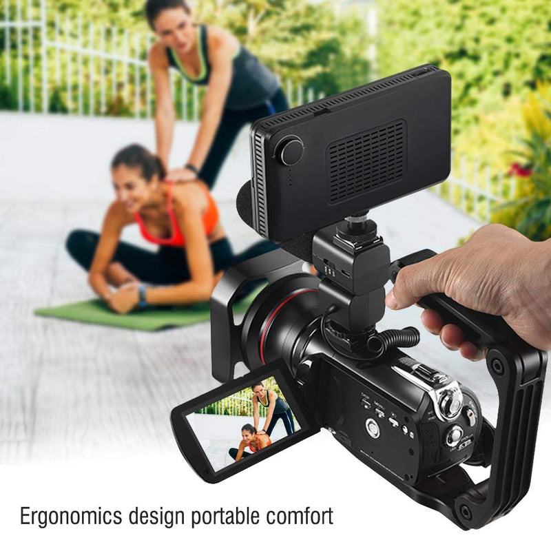 Extension Stabilizer Holder Grip for DSLR Digital Camcorder, Video Filming Camera Protective Handle with Universal Microphone Flash External Screw Hole