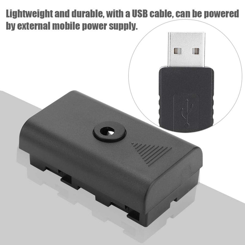 V BESTLIFE Dummy Battery Coupler with USB Cable for All Brands of Camera Lamps, Compatible for Products That use F550, F570, F770, F750, F970, F990 Batteries.