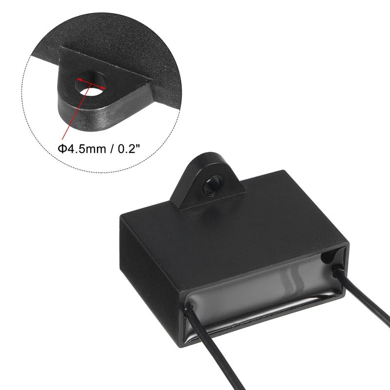 uxcell Ceiling Fan Capacitor CBB61 10uF 250V AC 2 Wires Metallized Polypropylene Film Capacitor 47x34x18mm for Electric Fan Pump Motor Generator 2Pcs