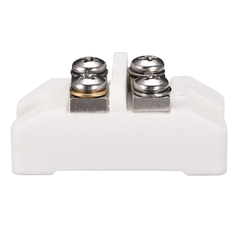 MECCANIXITY Porcelain Ceramic Terminal Block 2 Way High Temperature 56x28x18mm for Wire Connector