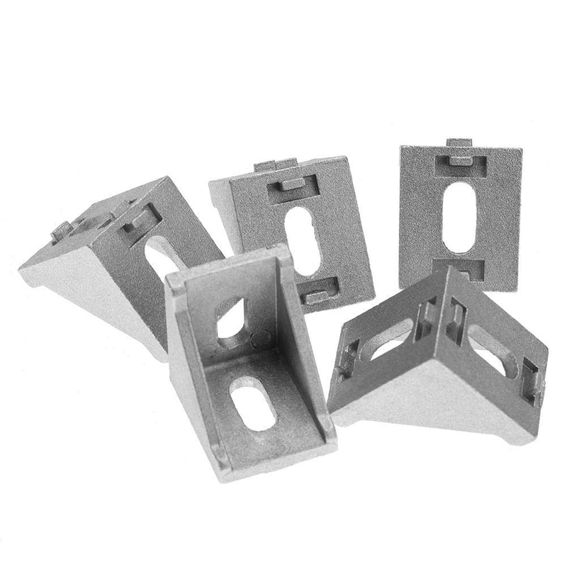Akozon 25pcs 4040 Corner Bracket Right Angle L Shape Corner Bracket Brace Fastener 2 Hole Aluminum Brackets for Extrusion Profile