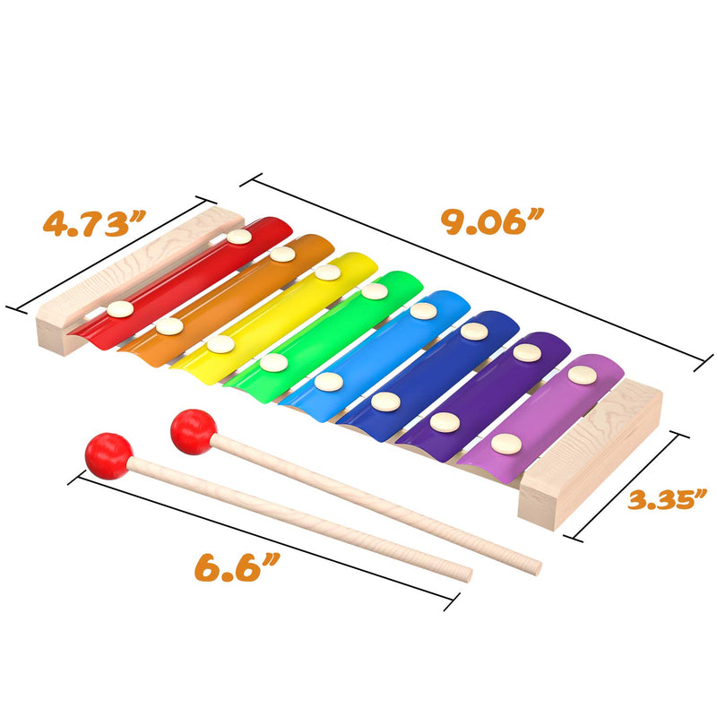 Kids Xylophone Instrument,Infant Instruments Toys Music Enlightenment Gift for Kids,with Two Mallets