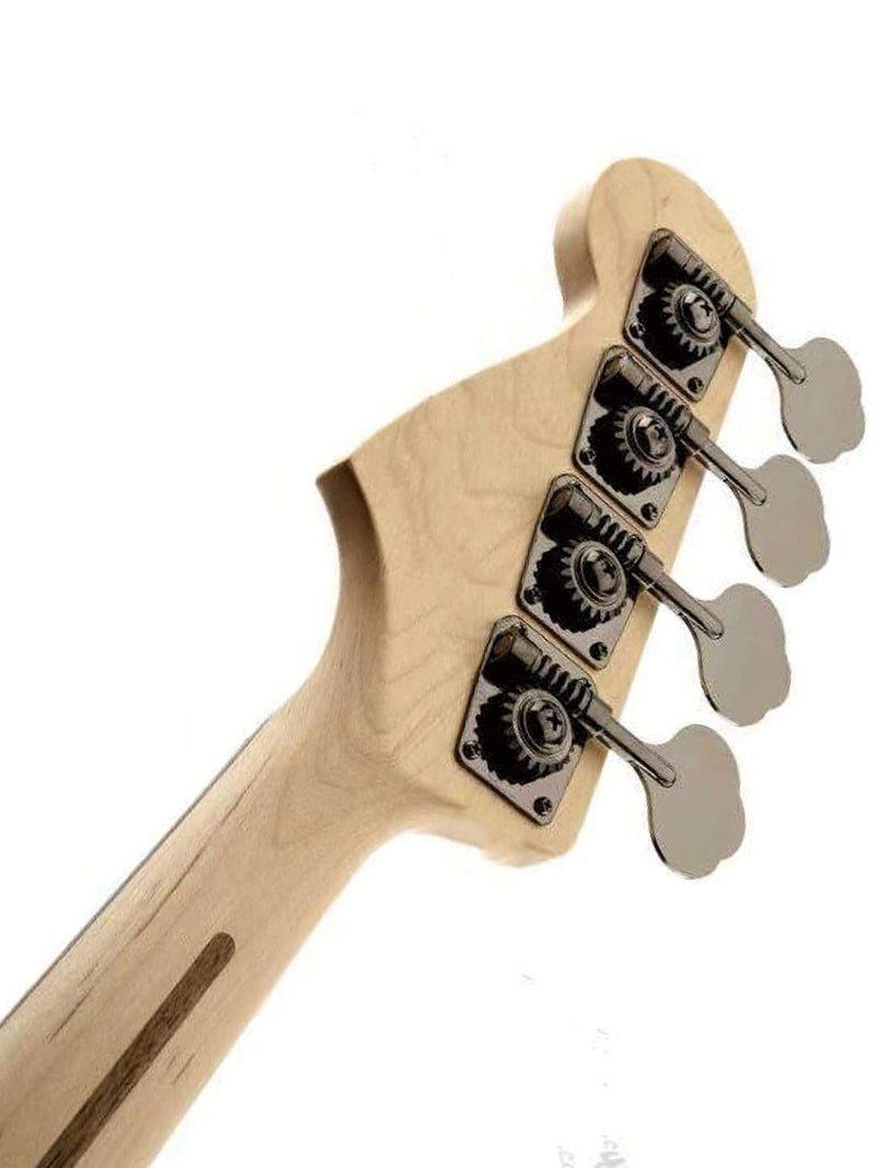 Vintage Open Gear Machine Heads Tuners Tuning Pegs 4 In Line Right Hand Guitar Parts replacement for P Bass J Bass Black 4PCS