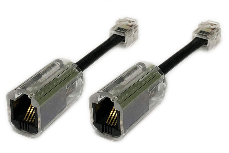 [AUSTRALIA] - iMBAPrice (Pack of 2) Telephone Cord Detangler - 360 Degree Rotating Landline Swivel Cord Untangler (Black) Anti-Tangle Telephone Handset Cable 