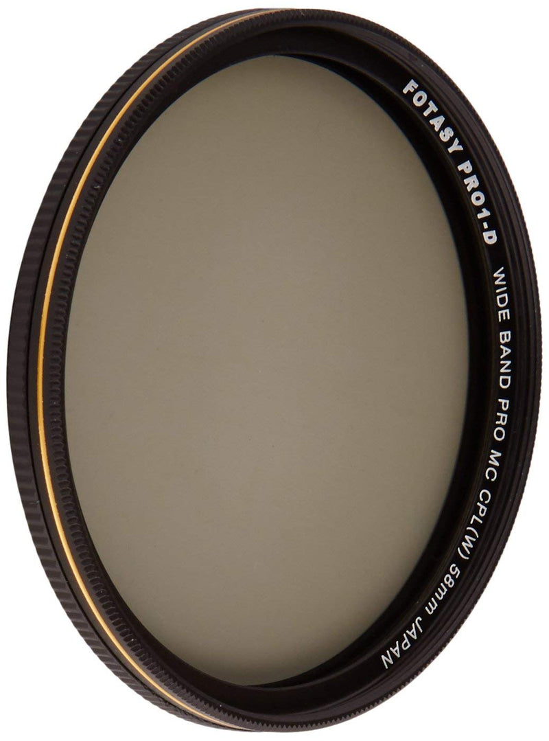 Fotasy 58mm Ultra Slim Circular PL Lens Filter, Nano Coatings MRC Multi Resistant Coating Oil Water Scratch, 16 Layers Multi-Coated 58mm CPL Filter