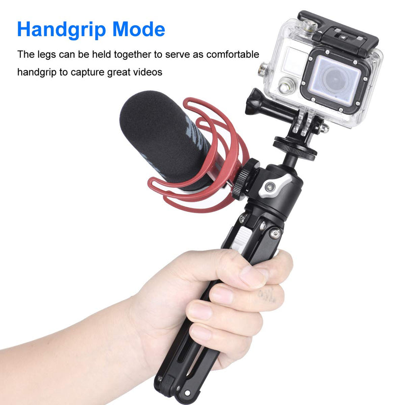 Lightweight Mini Tripod,All Metal Made, Portable for Digital Cameras,Cell Phone,Webcam,Cold Shoe Port on Ball Head Side for Video Rig Mount