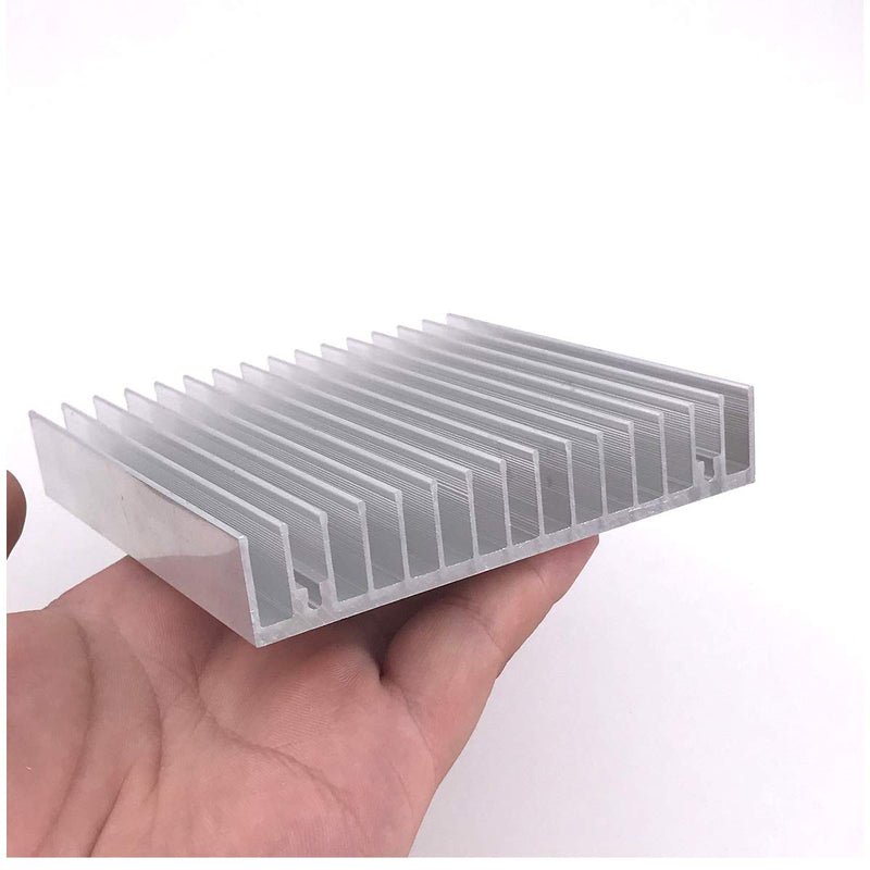 Awxlumv Aluminum Heatsink 100 x 100 x 18mm / 3.94'' x 3.94''x 0.71'' Inch Heat Sinks Radiator for Circuit Board and Transistor Semiconductor Devices with 16 pcs fins - Sliver 100*100*18