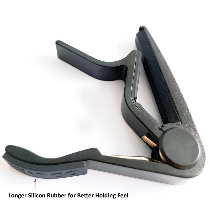 WINGO Pro Classical Flat Guitar Capo, Black Flat Capo Black