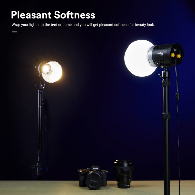Godox ML-CD15 Diffusion Dome Kit with 3 adapters, Flash Diffuser Light, Compatible for Godox V1 Series ML30 ML60 ML60BI AD200 AD200PRO AD300PRO AD400PRO V1S V1C V1N V1F V1O V860III-S TT685S