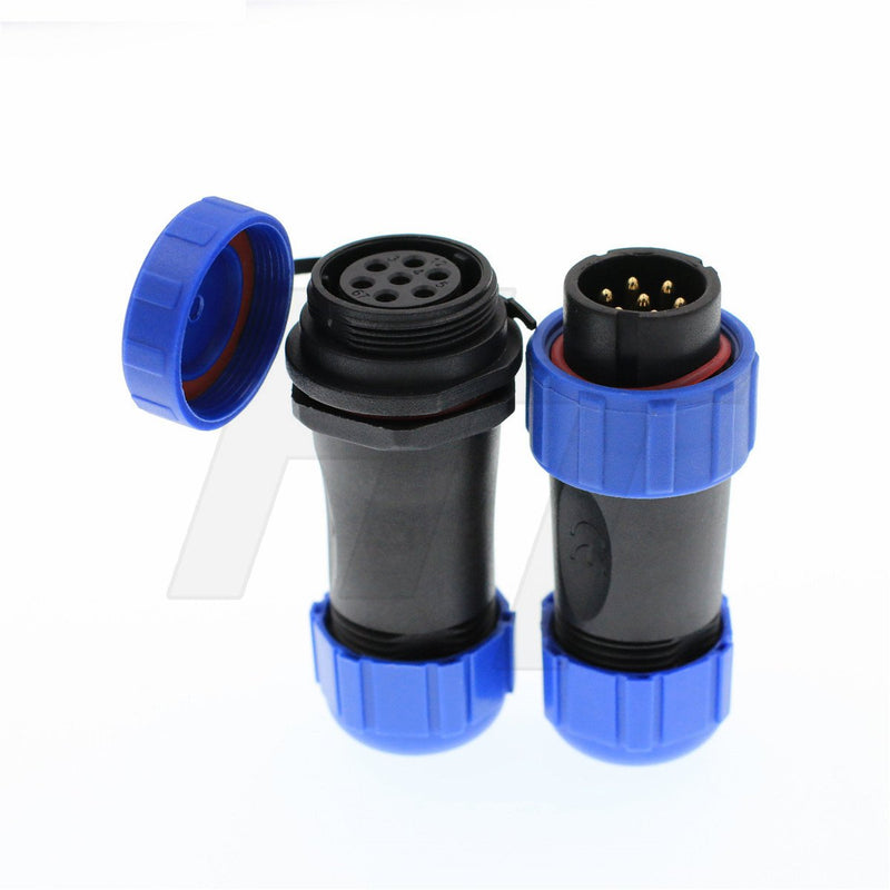 HangTon HE17 7 Pin Connector Male Female Cable Plug Outdoor Circular IP68 Waterproof Aviation for LED Lighting Power Equipment