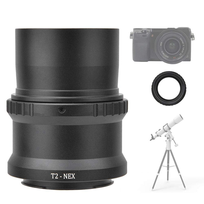 Mugast Telescope Lens Adapter Ring, 2in T Mount Astronomical Telescope Lens Adapter Ring for Sony NEX Mount mirrorless Camera