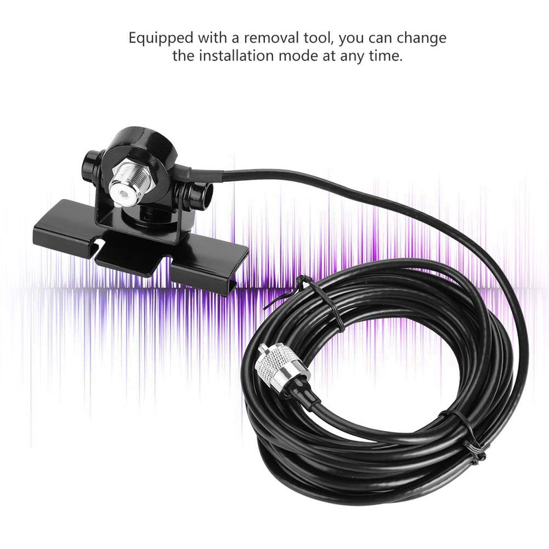 [AUSTRALIA] - Vbestlife RB-400 Car Antenna Mount Bracket with 5m PL259 Extension Cable for Mobile Radio Car Clip Mount Trunk Lid/Hatchback/Door Mount 