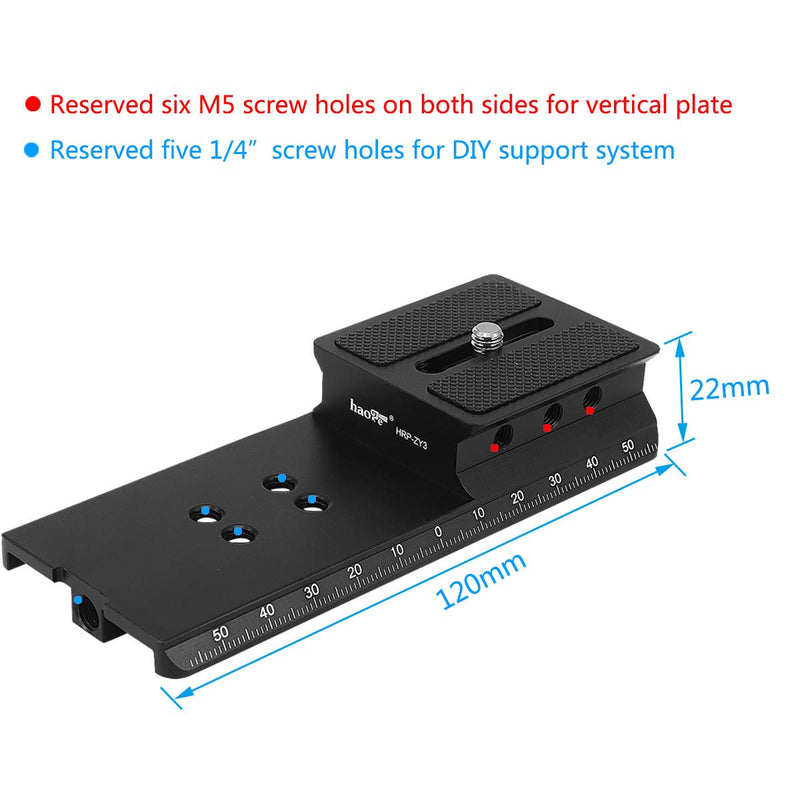 Haoge HRP-ZY3 Camera Height Riser Quick Release Plate for Zhiyun Zhi yun Crane 3 LAB Gimbal Stabilizer Height Riser Plate for Zhi yun Crane 3 LAB