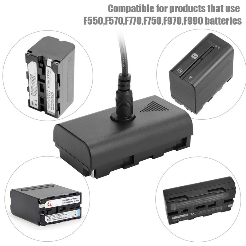 V BESTLIFE Dummy Battery Coupler with USB Cable for All Brands of Camera Lamps, Compatible for Products That use F550, F570, F770, F750, F970, F990 Batteries.