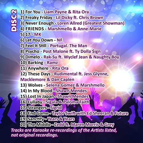 Mr Entertainer Big Karaoke Hits of 2018 - Double CD+G (CDG) Pack. 40 Top Chart Songs