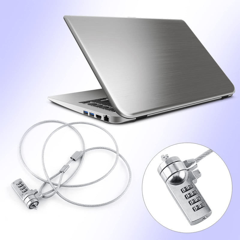 Laptop Locking Cable, Digit Password Lock, 110cm 4 Digit Password Combination Security Lock Cable Laptop Theft Deterrent Security Locks Computer Lock for Notebook PC