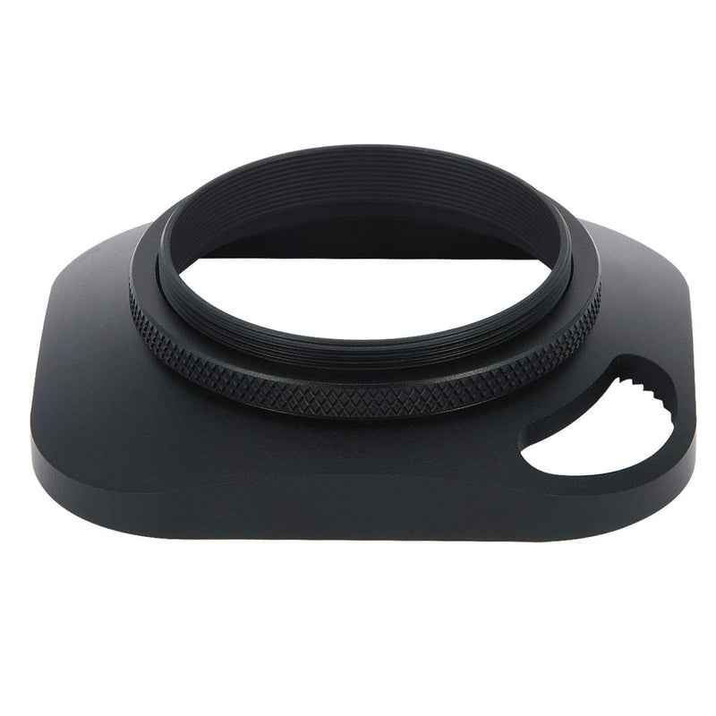 [AUSTRALIA] - Haoge LH-B43P 43mm Square Metal Screw-in Lens Hood Hollow Out Designed with Cap for Leica Rangefinder Camera with 43mm E43 Filter Thread Lens Black 