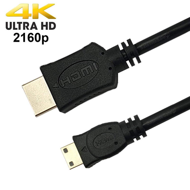 [AUSTRALIA] - SatelliteSale High-Speed Mini HDMI to HDMI TV Adapter Cable [24K Gold Plated | Copper Core | PVC Jacket] 4K Resolution, 3D, Audio Return Channel, HDMI Ethernet Channel (6 Feet) 6 Feet 
