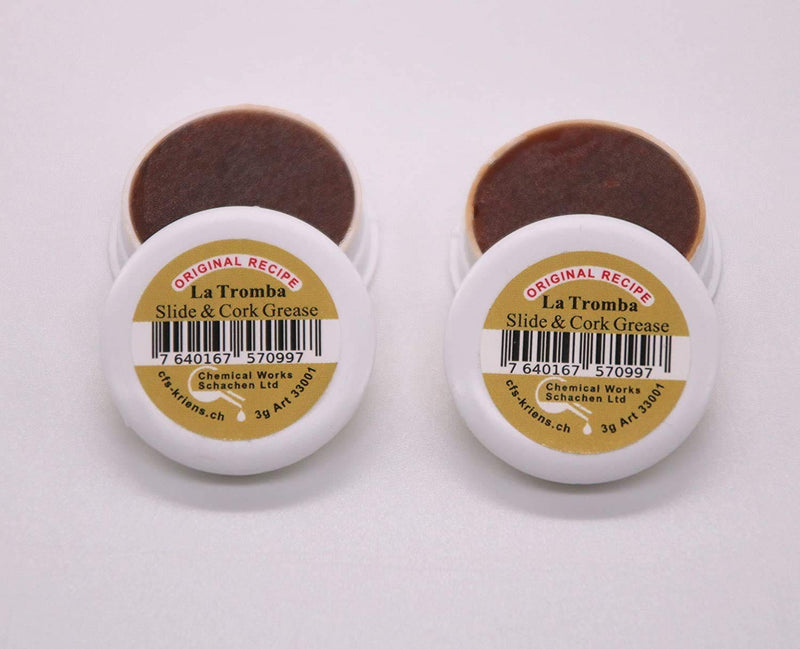 Dual Offer: Microfiber Cloth + 2 x La Tromba Slide Grease - Cork Grease for Trumpet, Flugelhorn, Cornet, Alto, French Horn, Baritone, Euphonium, Tuba,
