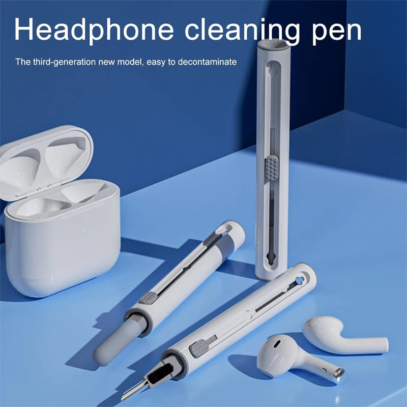 Earbuds Cleaning Pen 3 in 1 Portable Multi-Function Cleaner for Earphones, Mobile Phone, Computer and Camera