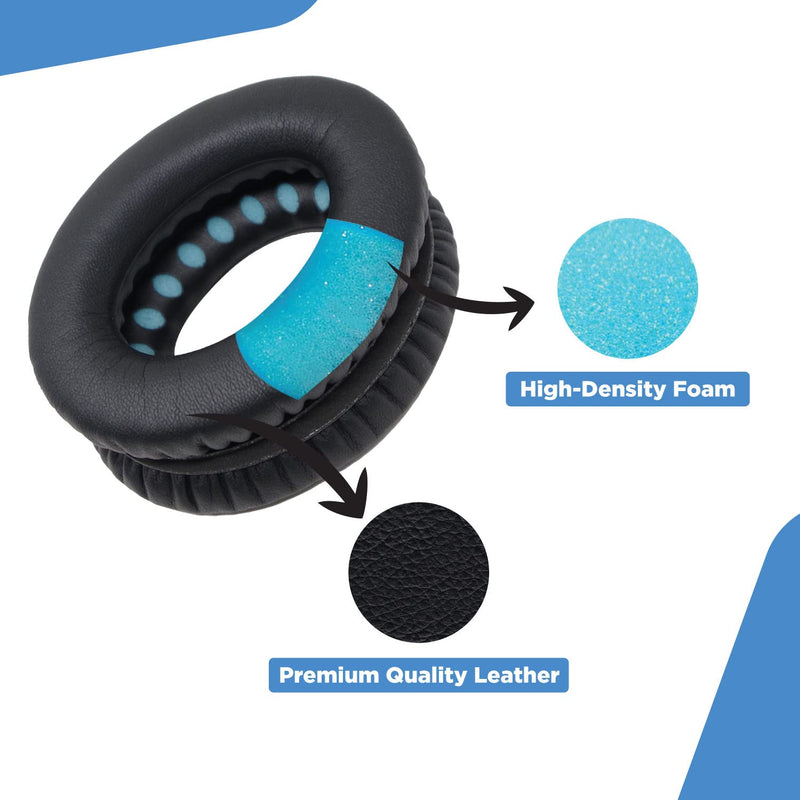 [AUSTRALIA] - Premium Headphones Replacement Ear Pads for Bose QC25 Quiet Comfort, QC 15, SoundTrue, SoundLink AE2 - Bose Headphones Replacement Parts - Blue/Black 