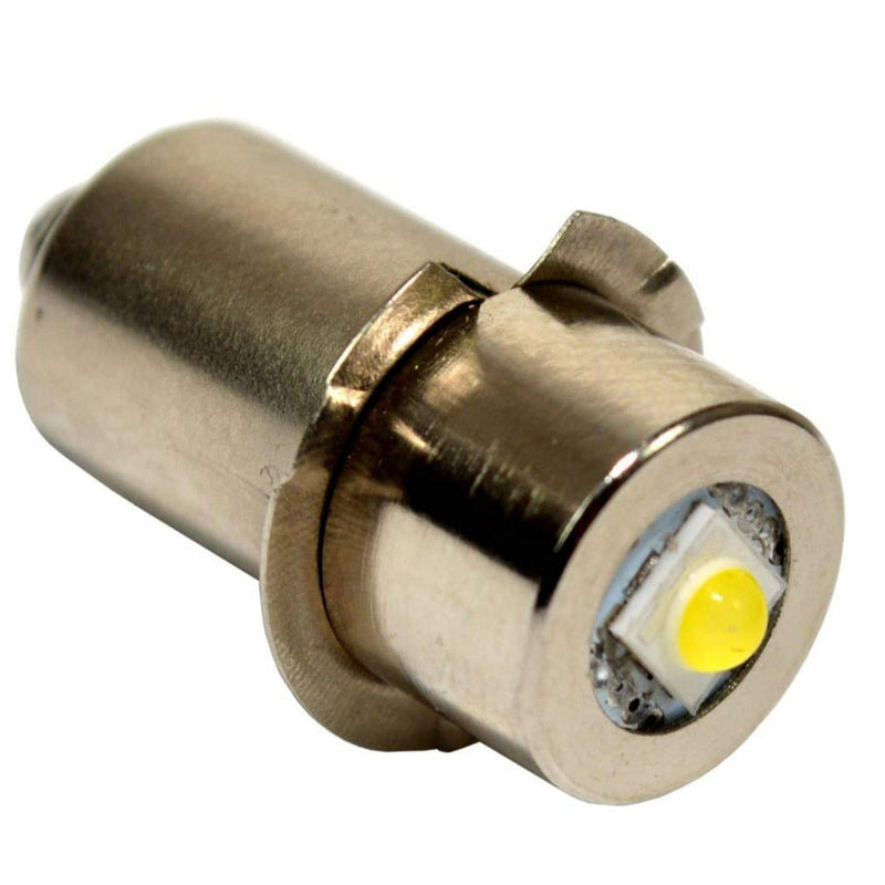 HQRP High Power Upgrade Bulb 3W LED 180LM Compatible with 12 14.4 18 Volt Hitachi Ryobi Skil Makita Craftsman Bosch Porter Cable Dewalt Milwaukee Ridgid Flashlight