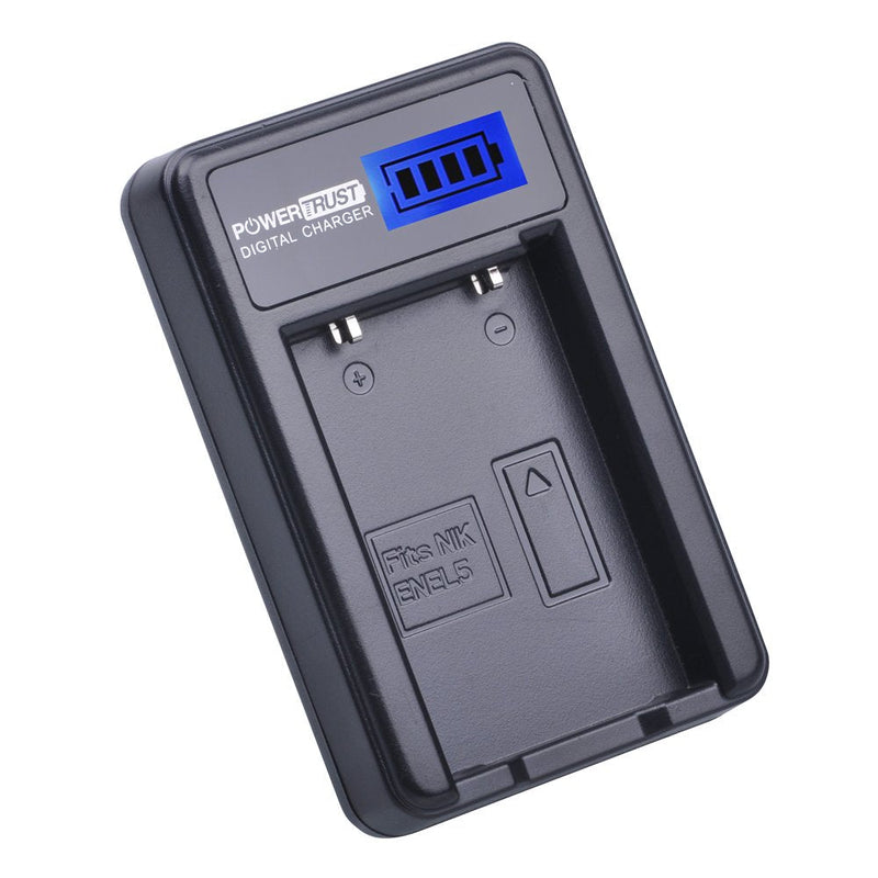 [AUSTRALIA] - PowerTrust 2 Pack EN-EL5 Camera Battery and LCD USB Charger for Nikon Coolpix P530 P520 P510 P100 P500 P6000 P5100 P5000 P80 P90 