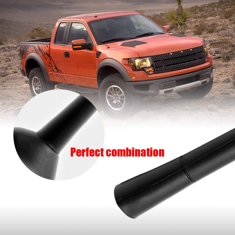 KSaAuto Rubber Short Antenna Accessories for Ford F-150 F150 2009 2010 2011 2012 2013 2014 2015 2016 2017 2018 2019 2020 2021 | 7 Inch Flexible Antenna Mast Replacement | Designed for Optimized FM/AM