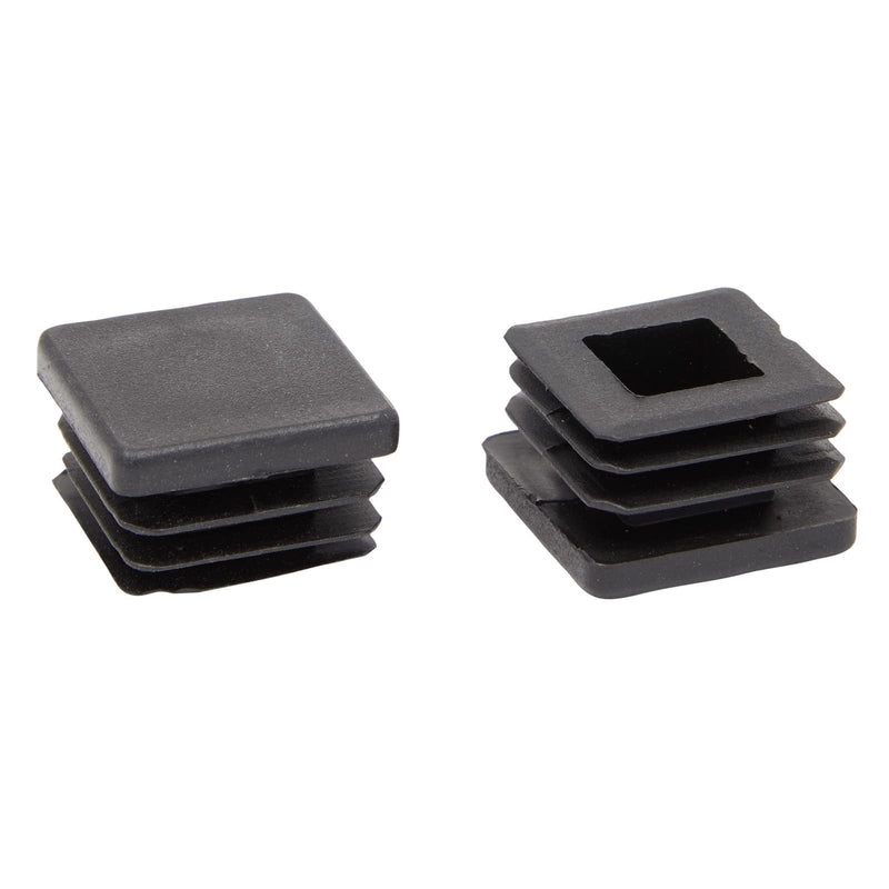 80 Pack 1 Inch Square Plastic Plug Insert, Tubing End Caps for Chair & Furniture Glide (1x1 in)