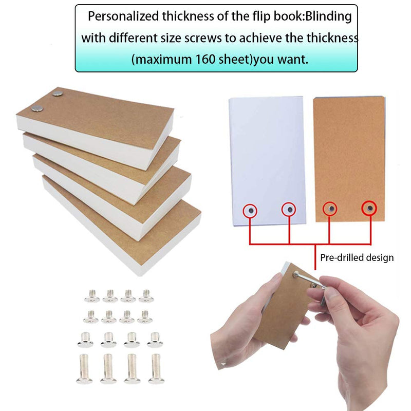 Flip Book Kit with A5 Light Pad for Drawing and Tracing, LED Light Box with Flip Book, 320 Sheets Animation Paper with Binding Screws