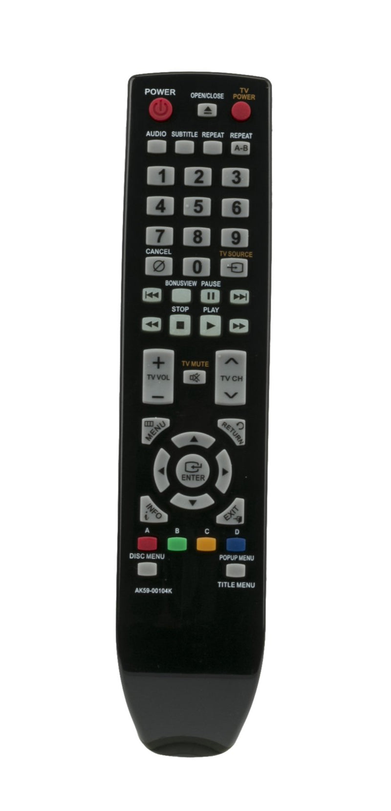 Replace AK59-00104K Remote Control for Samsung BD-P1590 BDP-1590 BDP-1600 BD-P3600 BD-P4600