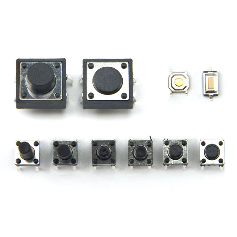 XINGYHENG 280Pcs 6 * 6 * 5mm 4pin (14 Kinds,Each swith 20pcs) Mini Micro Momentary Tactile Push Button Switch Tactile Tact Push Button Switch Assortment Box