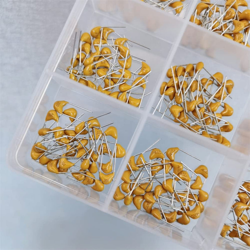 15 Values Ceramic Capacitor Assortment Kit Capacitors 450Pcs for DIY Projects Experiments Teaching Range 10pf-10uf