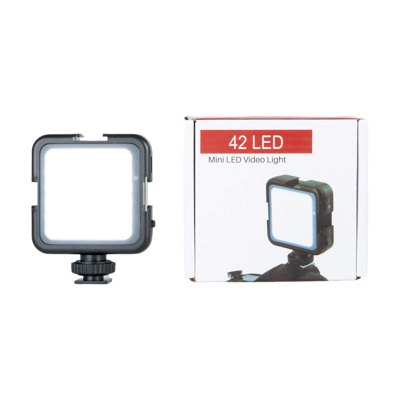 ELIVERN LED Camera Light, 42 LED Video Light, 2-Levels Adjustable, 2000 mAh Rechargeable Battery