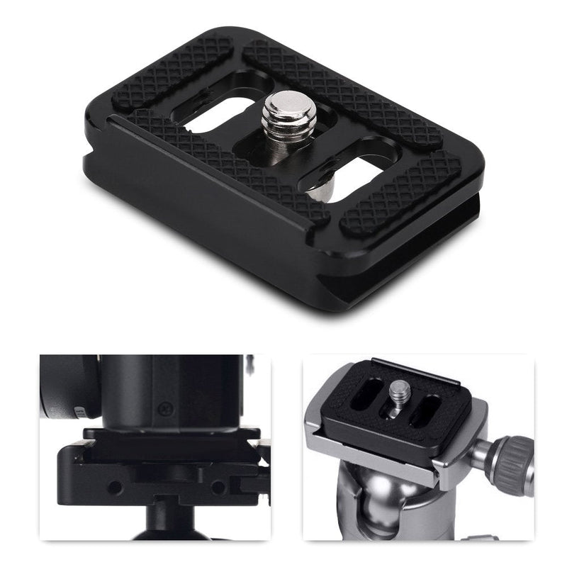 Mini Aluminium Alloy Quick Release Plate Camera Mount Tackle Photography Accessory with 1/4'' Screw, Suitable for SIRUI TYC10 T005 / T025 Ball Head, Swallowtail Design