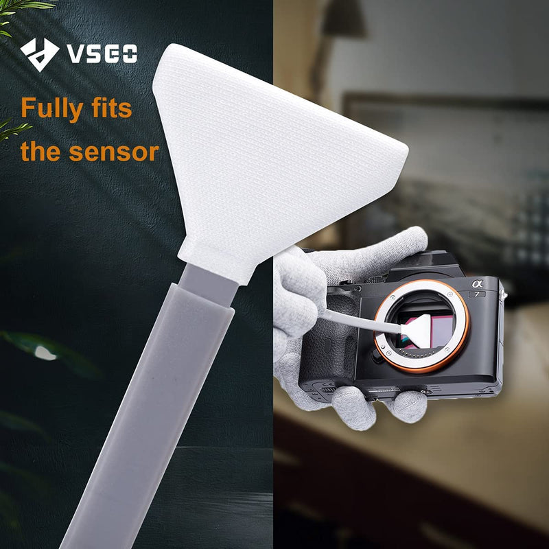 VSGO VS-S03E New Full Frame Camera Cleaning Kit 12pcs Sensor Cleaning Swab and 10ml Cleaner for Sony Nikon Canon FF CCD CMOS Clean
