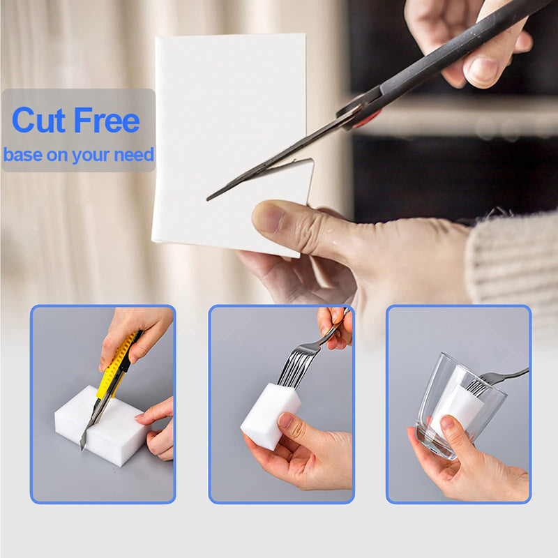 100Pack Magic Sponge Eraser Sheets, Melamine Sponge Foam, Multi-Functional Household Cleaning Non-Scratch Scrub Sponge Pads for Kitchen, Bathroom, Tub, Sink, Furniture, Car, Walls, Shoes 100pack