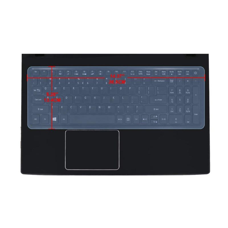 Universal Keyboard Cover for 15.6"-17.3" Laptop Notebook with Numeric Keypad Keyboard (Width 14.4" x Height 5.3"), Ultra Thin Silicone Waterproof Keyboard Protector Skin -Blue 15"-17.3" Laptop with Numeric Keypad Blue (15.6"-17.3"With Numeric Keypad)