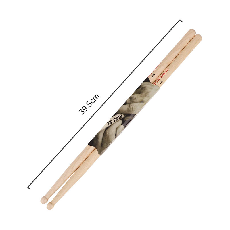 Drum Sticks Drumsticks Classic Maple Wood Drum Stick Instrument Tool Music Drum 5A Big Drumstick 7A Kids Drum Stick for Small Venue and Acoustic Performances, Single Pair 7A-39.5X1.3cm