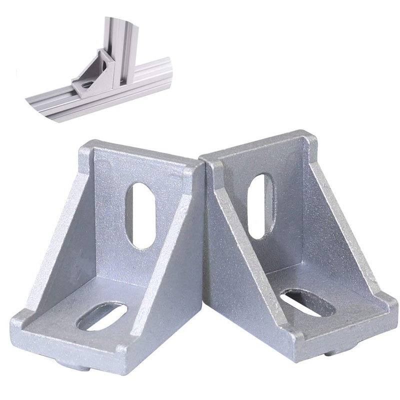 Boeray 10pcs 3030 2 Hole Strong Inside Corner Bracket Gusset for 3030 Series Aluminum Extrusion Profile with Slot 8mm