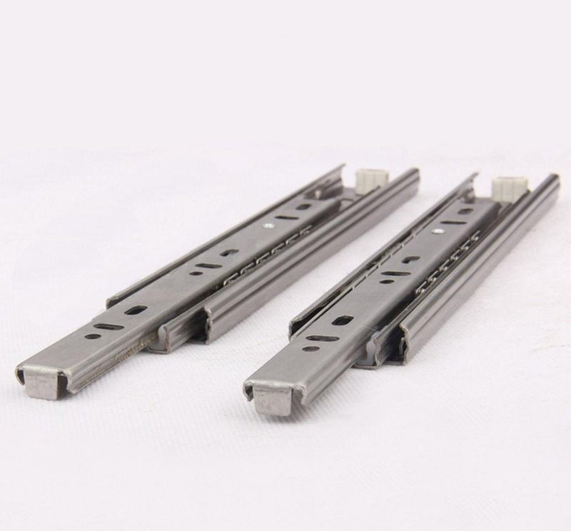 Btibpse BT-6985 2 Pcs 3-fold Full Extension Ball Bearing Drawer Slides 4.5cm Width (10 inches) 10 inches