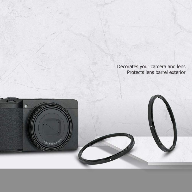 JJC Metal Lens Decoration Ring Cap for Ricoh GR III GR3 Accessories Replace Ricoh GN-1 Ring Cap -Black Black