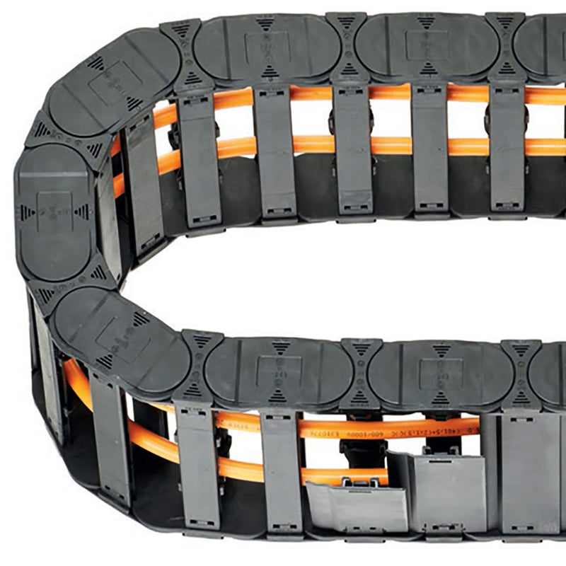 uxcell R18 10mm x 15mm（Inner H*Inner W）Black Plastic Cable Wire Carrier Drag Chain 1M Length for CNC