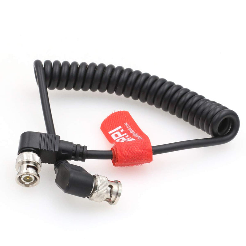 DRRI 1080p 3G HD-SD BNC to Right Angle BNC Spring Video Cable 75ohm for RED Gemini/Steadicam configurations Elbow to Elbow BNC