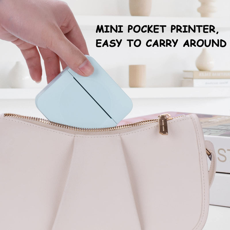 [AUSTRALIA] - MGT, Pocket Mini Printer - MGT Portable Wireless Bluetooth Thermal Photo for iOS Android Mobile Phone, Inkless Printing Gift Study Notes Label Receipt, 6 Rolls Paper, 