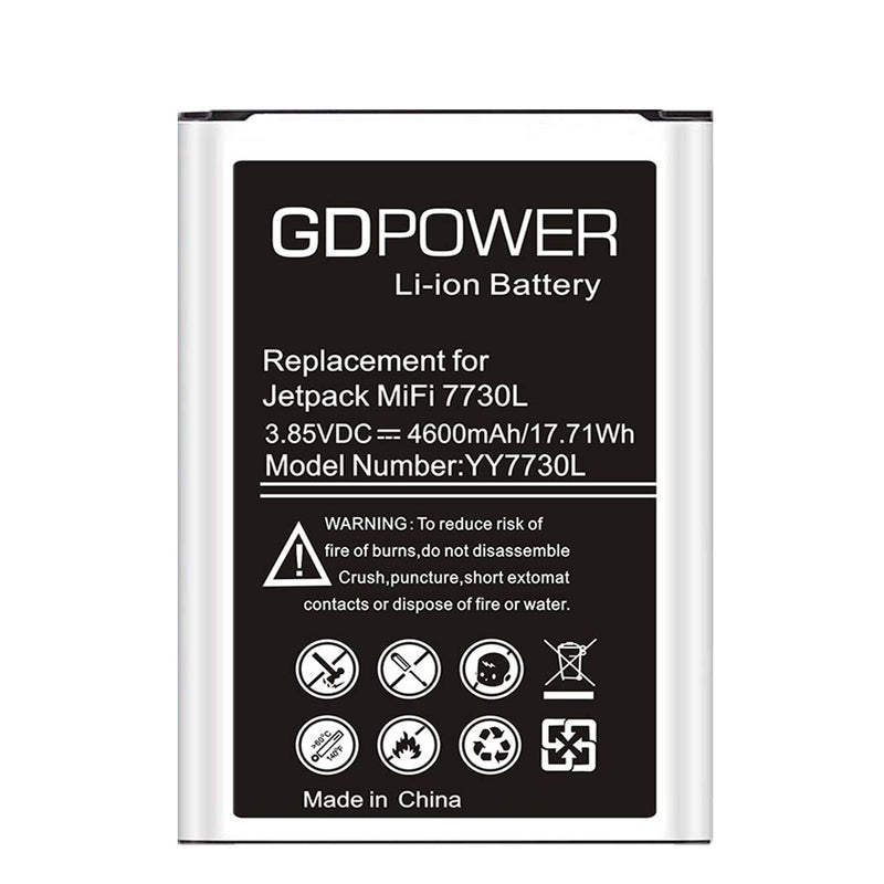 GDPower 4600mAh Li-ion Battery Replacement for Verizon Novatel Jetpack MiFi 7730 7730L Mobile Hotspot P/N: 40123117 Spare Battery