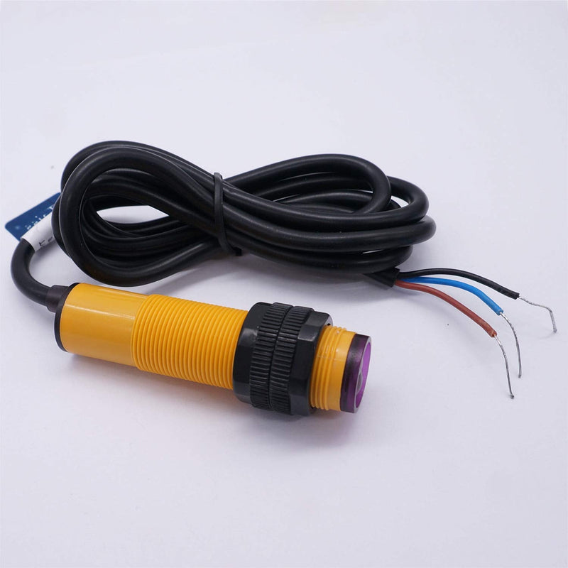 Taiss/photoelectric Sensor 30 cm Adjustable M18 Diffuse photoelectric Switch Sensor Optical Three Lines NPN NO (Normally Open) Proximity Switch 6-36VDC E3F-DS30C4